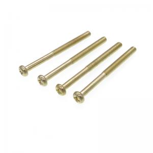 Cross Recessed Round Head M4 Long Brass Screw