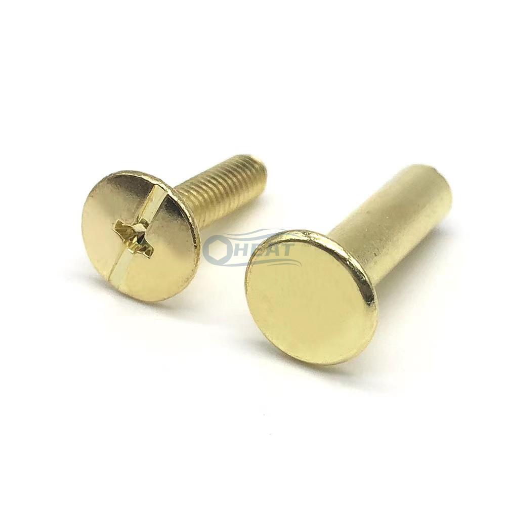 Flat Slotted Phillips Head brass chicago screws