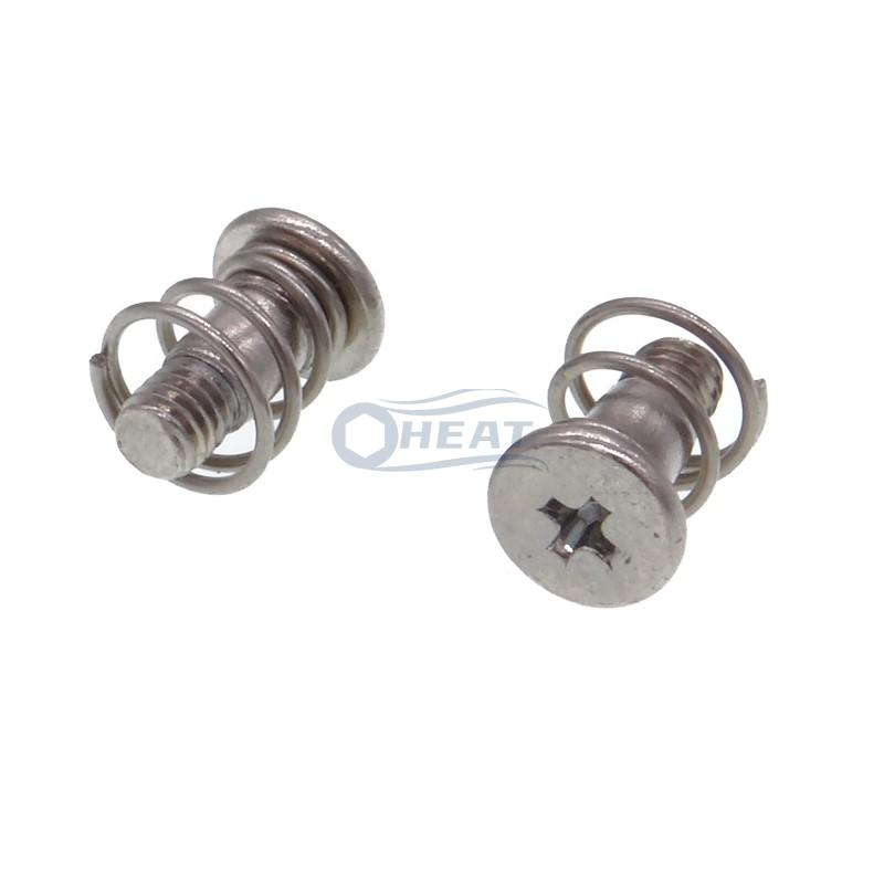 M2 Cross recessed Head Spring loaded screw stainless steel for electric