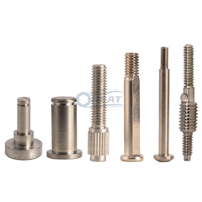 custom parts micro precision screws knurled shoulder screws
