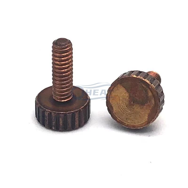 heatscrew brass knurled thumb screw supplier