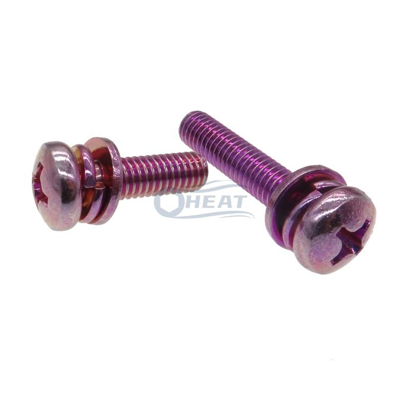 pan phillips steel combined screw with washer