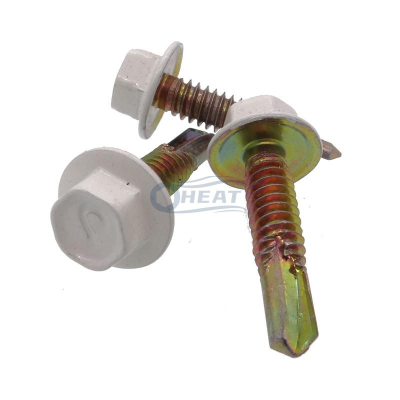 steel flange hex washer self tapping screw