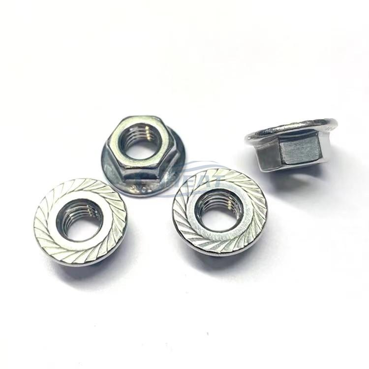thumbnail image 2 of 304 Stainless Steel Hex Flange Nuts Coarse Thread 20-Pack 1/2-13 Serrated Flange Hex Nuts - 304 Stainless Steel Coarse Thread Compressor Hose 2 of 14
