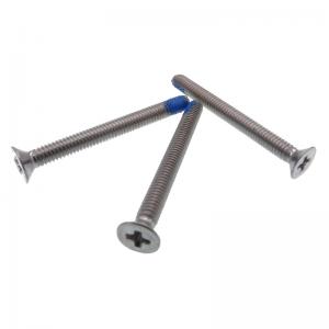 DIN sus304 Cross Recess Countersunk raised Long Screws Nylon Patch