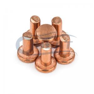 Round Flat Head Brass Copper Solid Rivets Screws Manufacturer China